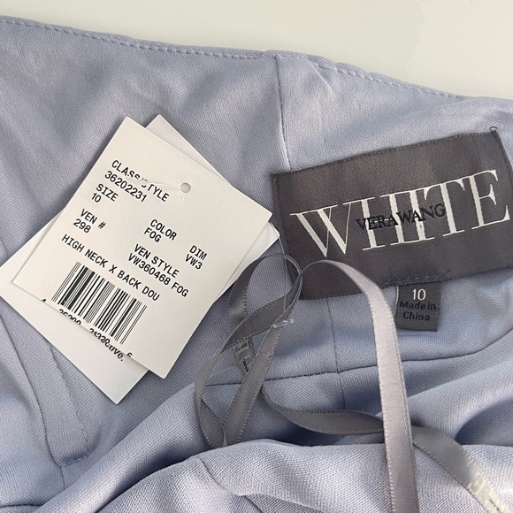 NWT Vera Wang White Halter Dress Gown - Picture 13 of 14